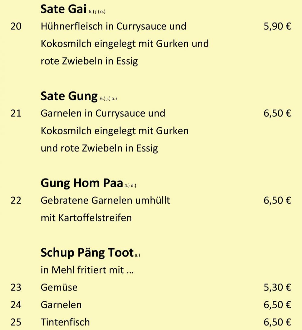 Vorspeisen 20 und 30 Vorspeisen 20 und 30